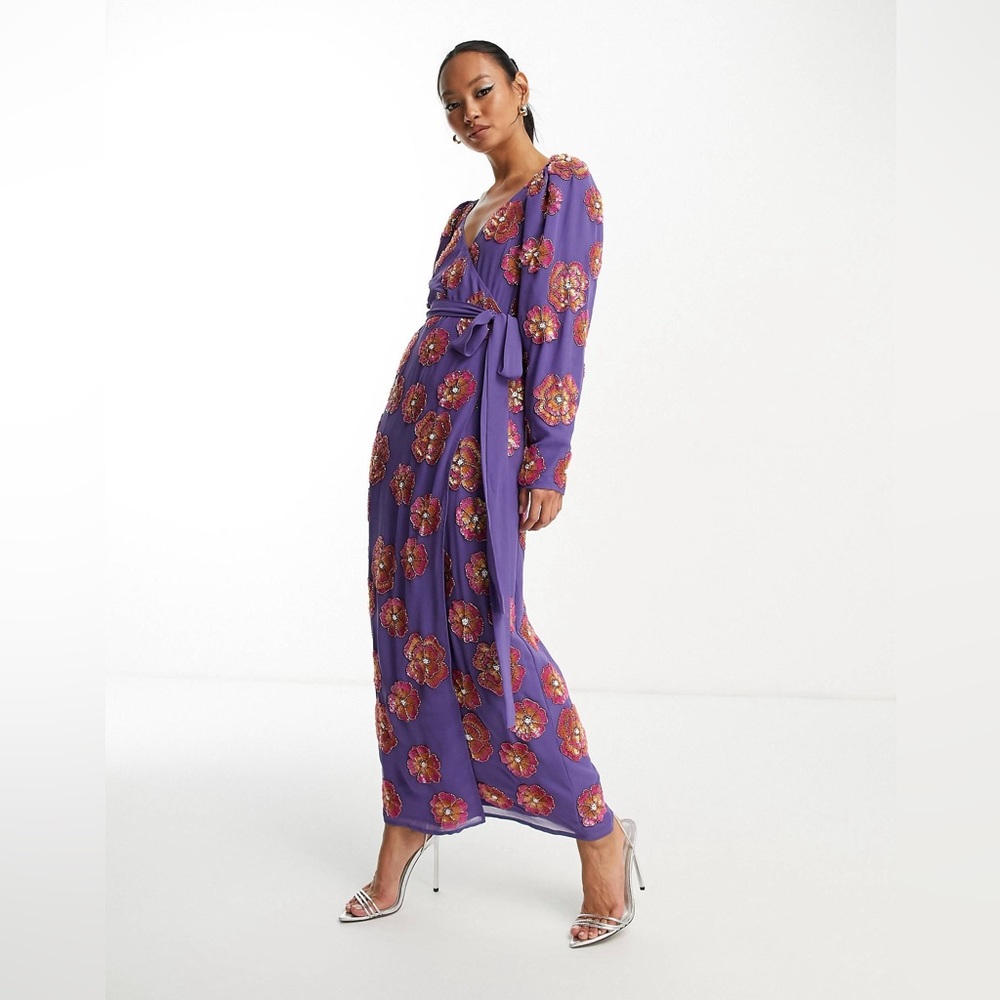 ASOS EDITION Purple Midi dress SIZE US 4